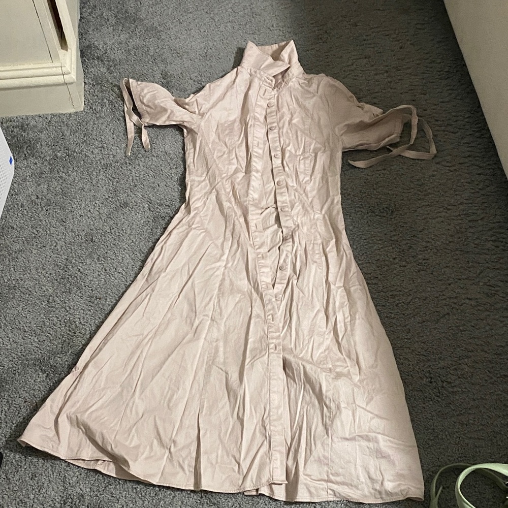 H&M Light Pink Long Sleeve Dress